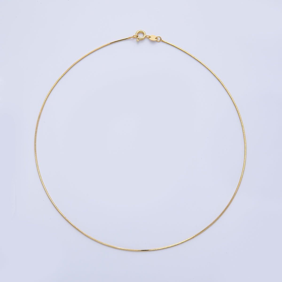 18K Gold Filled 1mm Minimalist Snake Chain 15.16 Inch Choker Necklace | WA-3992