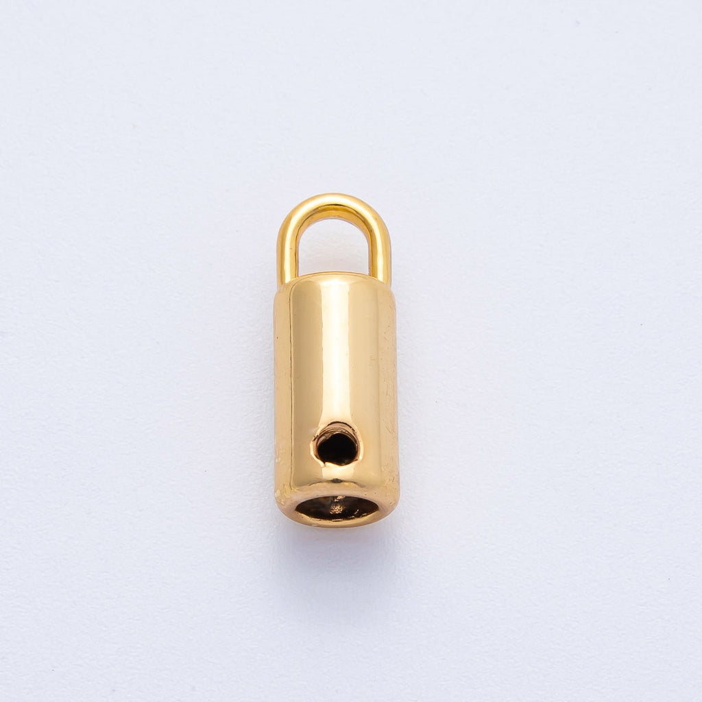 18K Gold Filled 21mm Minimalist Tube Cylinder End Cap Finding | Z1671