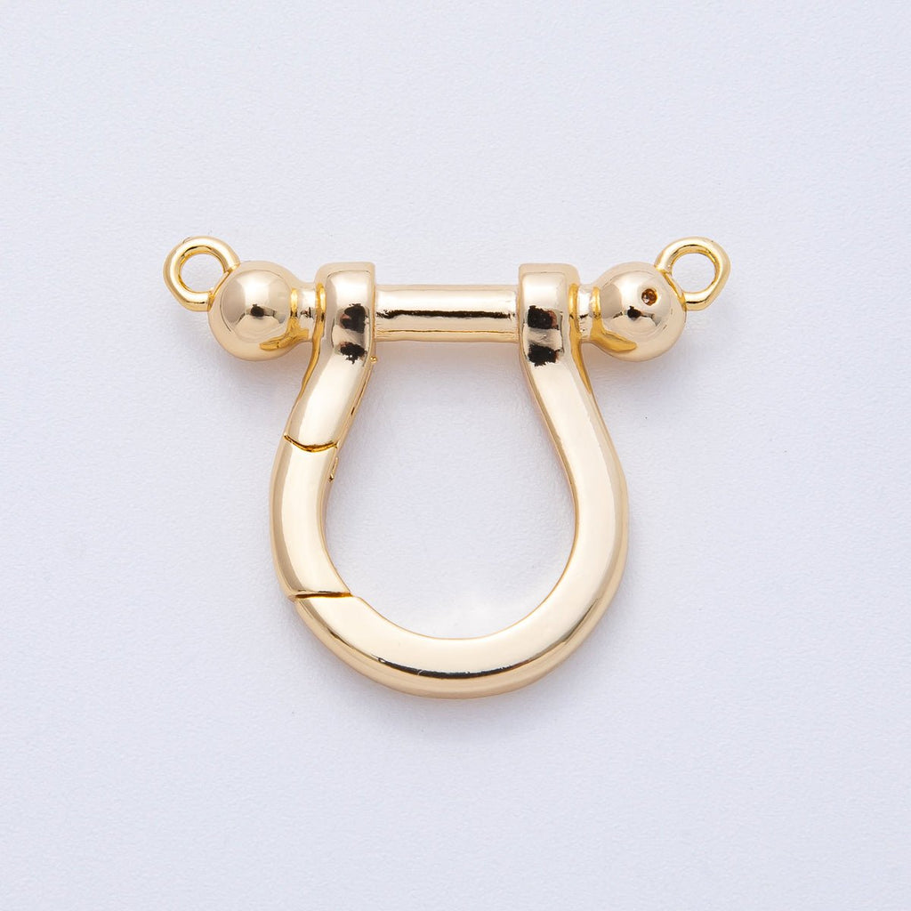 18K Gold Filled 26.5mm Anchor Shackle Push Clasps Finding in Gold & Silver | Z1651