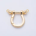 18K Gold Filled 26.5mm Anchor Shackle Push Clasps Finding in Gold & Silver | Z1651
