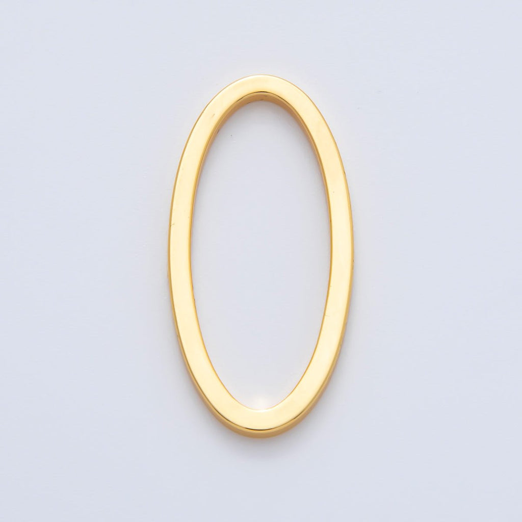 18K Gold Filled 28mm Minimalist Oval Link Finding | Z1604