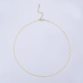 18K Gold Filled 2mm Minimalist Mariner Link Chain 18 Inch Necklace | WA-3988