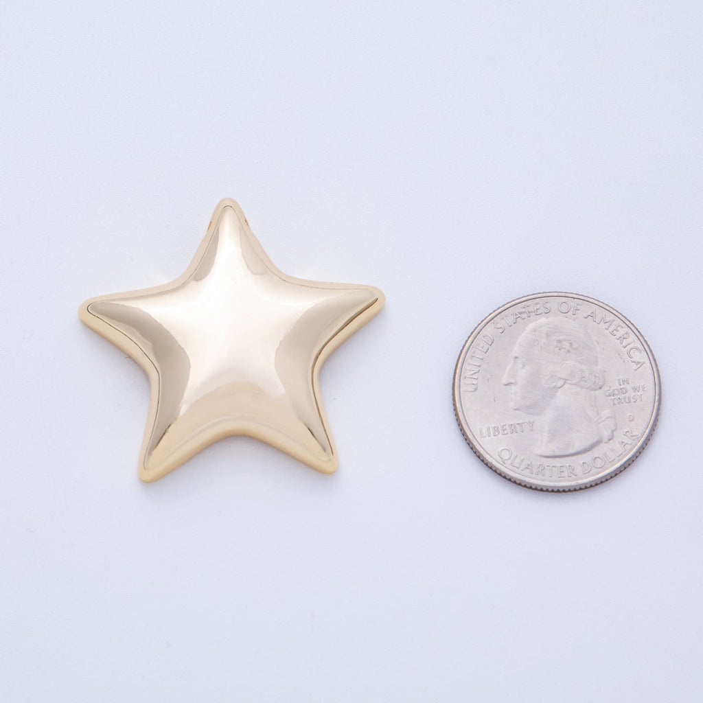 18K Gold Filled 34mm Geometric Star Slider Charm | Z-1652