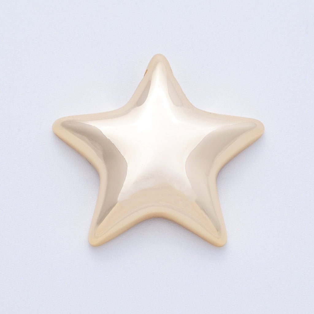 18K Gold Filled 34mm Geometric Star Slider Charm | Z-1652