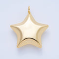 18K Gold Filled 35mm Curvy Twinkle Star Charm | AF1431
