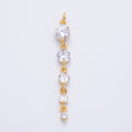 18K Gold Filled 46mm Clear Round CZ Gradient Connector | AK119