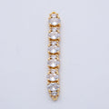 18K Gold Filled 46mm x 6mm Clear CZ Oval Marquise Connector | Y166