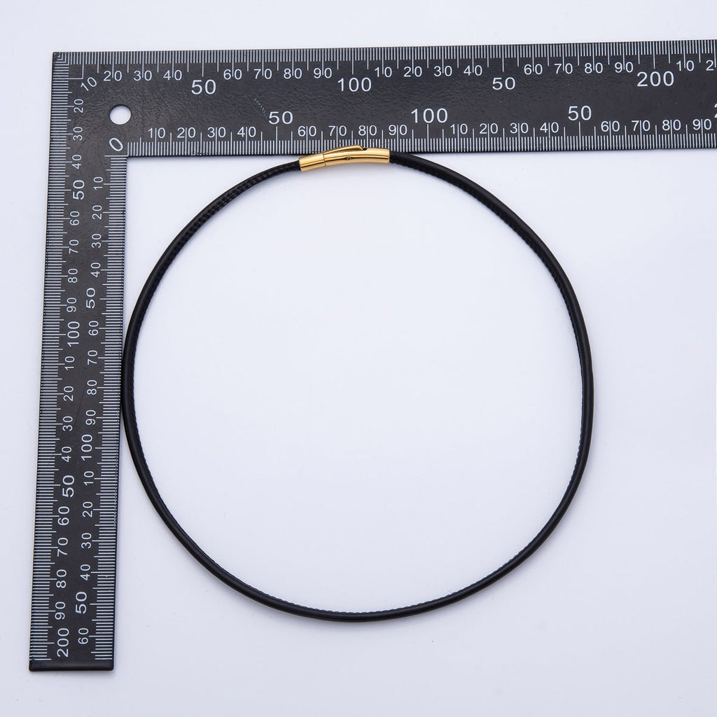 18K Gold Filled 4mm Black, Brown, Red, Blue Fall Faux Leather Cord 19 Inch Necklace | WA-3853 ~ WA-3856