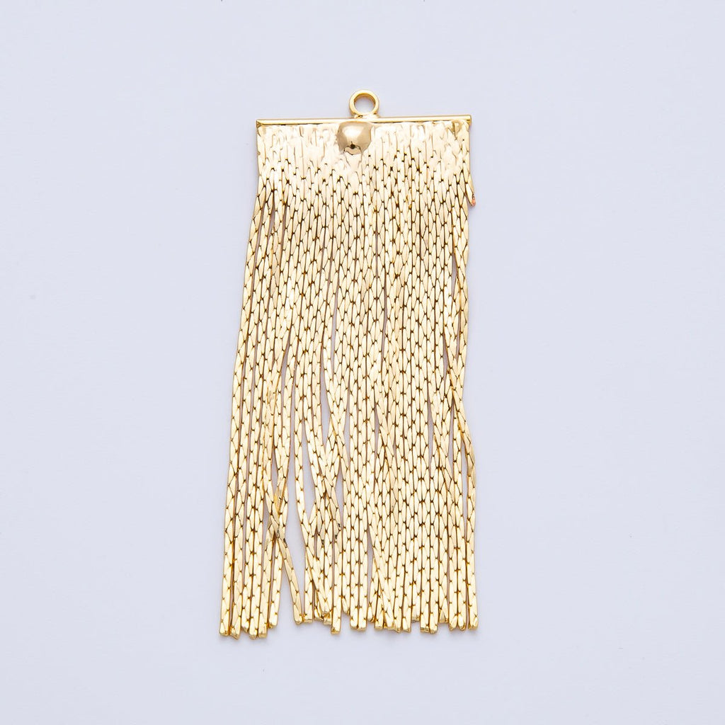 18K Gold Filled 50mm Snake Chain Tassel Finding Fringe Jewelry | Z1645