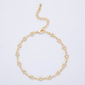 18K Gold Filled 5.5mm Clear CZ Celestial Star Chain 7 Inch Bracelet w. Extender | WA-04199