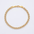 18K Gold Filled 5.5mm Micro Paved CZ Panther Chain Adjustable Bracelet | WA-3885
