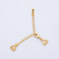 18K Gold Filled 60mm Minimalist Triple Detangler Lobster Clasps w. Extender | Findings-00023