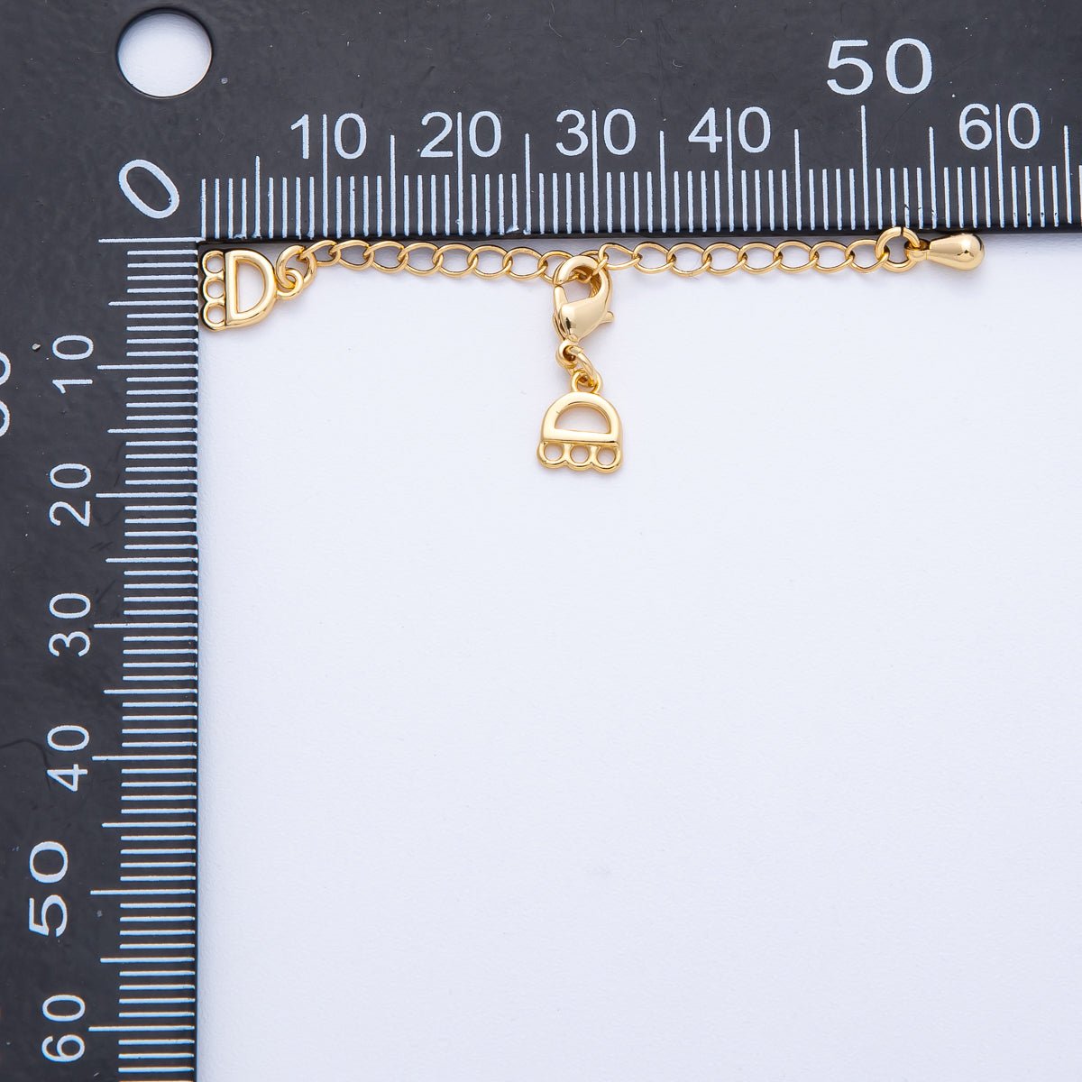 18K Gold Filled 60mm Minimalist Triple Detangler Lobster Clasps w. Extender | Findings-00023
