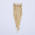 18K Gold Filled 75mm Clear Marquise CZ Box Chain Tassel Finding Fringe Jewelry | Z1646