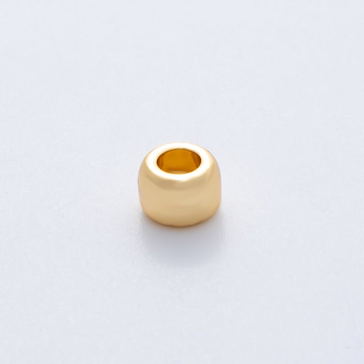 18K Gold Filled 7mm Minimalist Rondelle Spacer Bead in Gold & Silver | B-00536