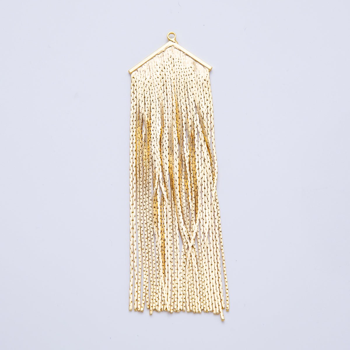 18K Gold Filled 85mm Geometric Snake Chain Tassel Finding Fringe Jewelry | Z1643