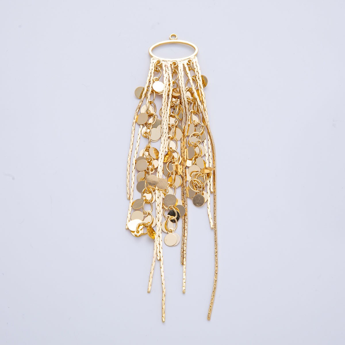 18K Gold Filled 99mm Round Snake Chain Tassel Finding Fringe Jewelry | Z1647