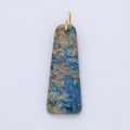 18K Gold Filled Multicolor Turquoise Boho Gemstone Bar Pendant | AF1495