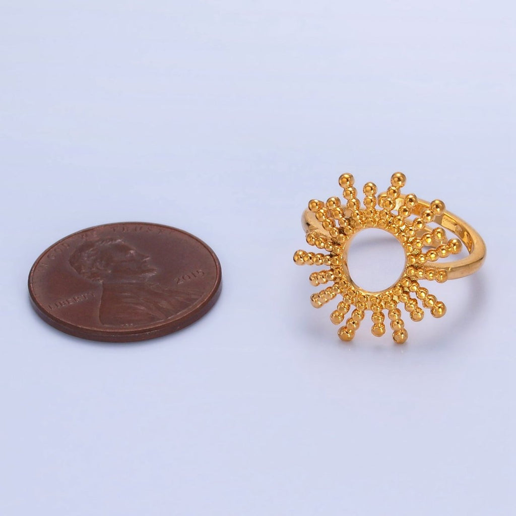 18K Gold Filled Open Celestial Bubble Ring | Rings-00273