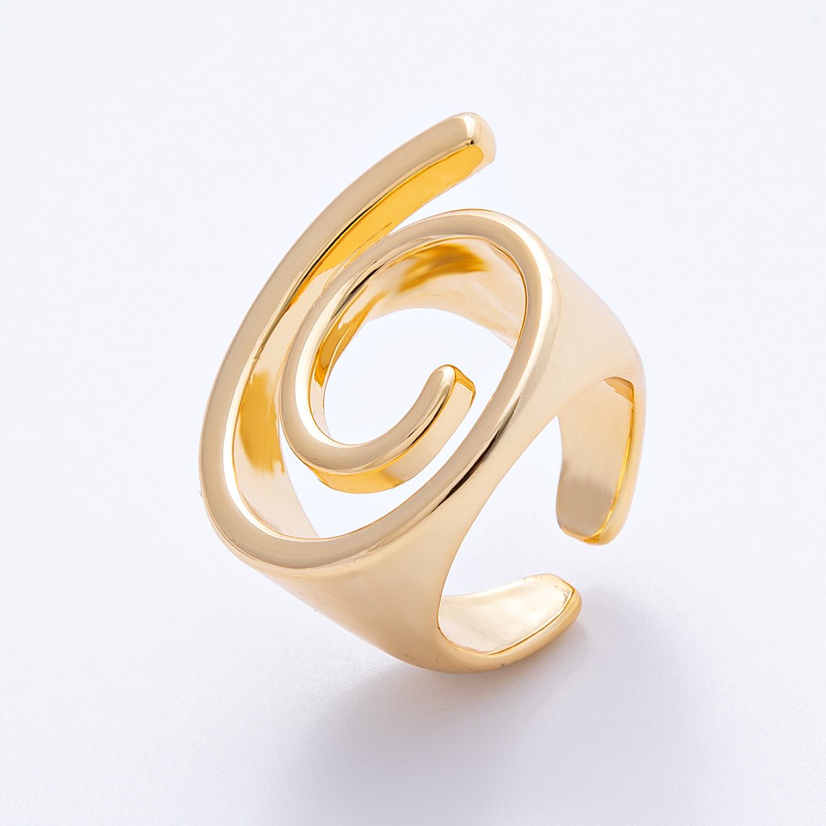 18K Gold Filled Open Circular Geometric Ring | Rings-00055