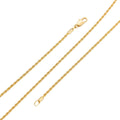 24K Gold Filled Rope Chain Necklace, 23.5 inch Rope Finished Necklace For Jewelry Making, Dainty 2.3mm Width Rope Necklace w/ Lobster Clasps | CN-072