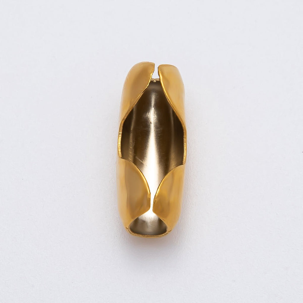 18K Gold PVD Stainless Steel 9.5mm Ball Chain End Cap Closure | Findings-00125