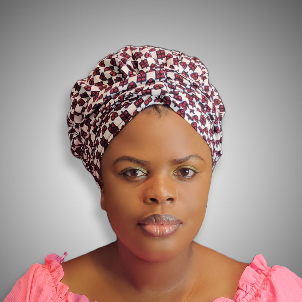 Duma Mbili African Print Bonnet wrap