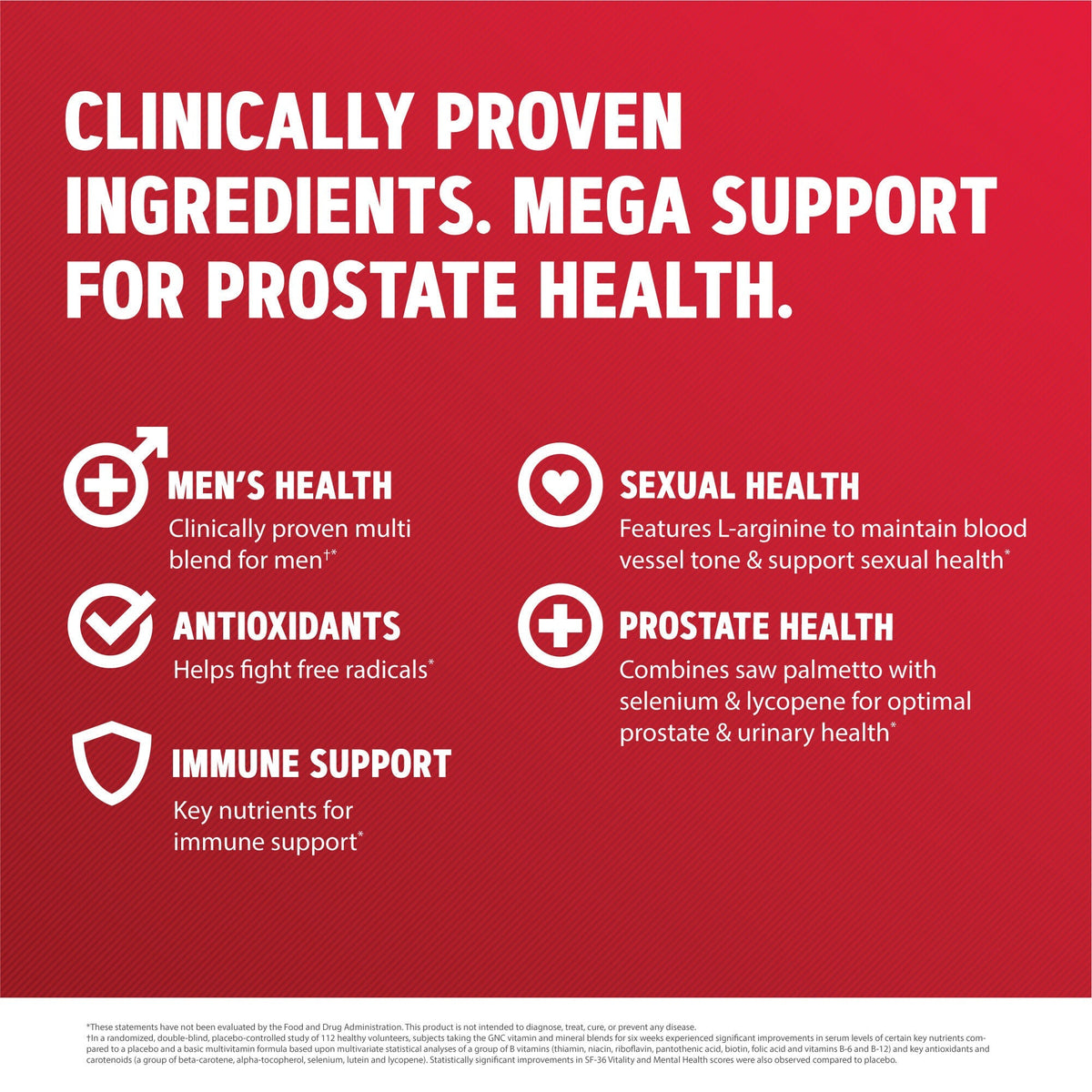 GNC Mega Men Prostate and Virility Multivitamin, 90 Caplets