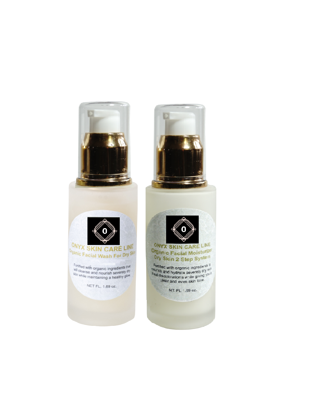 Dry Skin Relief Two-Step Facial System - Wash and Moisturizer - For MEN
