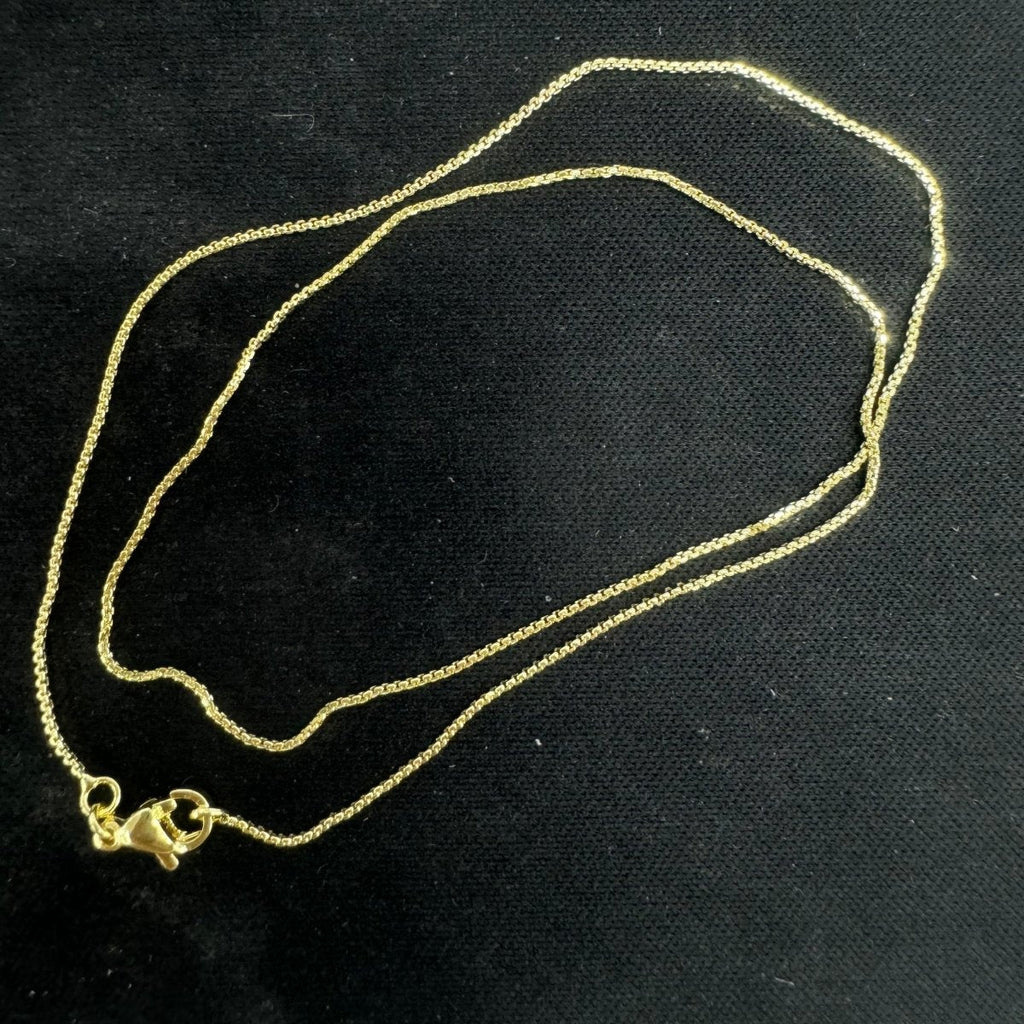 24K Gold Filled 0.8mm Minimalist Box Chain 15 Inch, 16 Inch, 18 Inch Necklace | WA-04021 ~ WA-04023