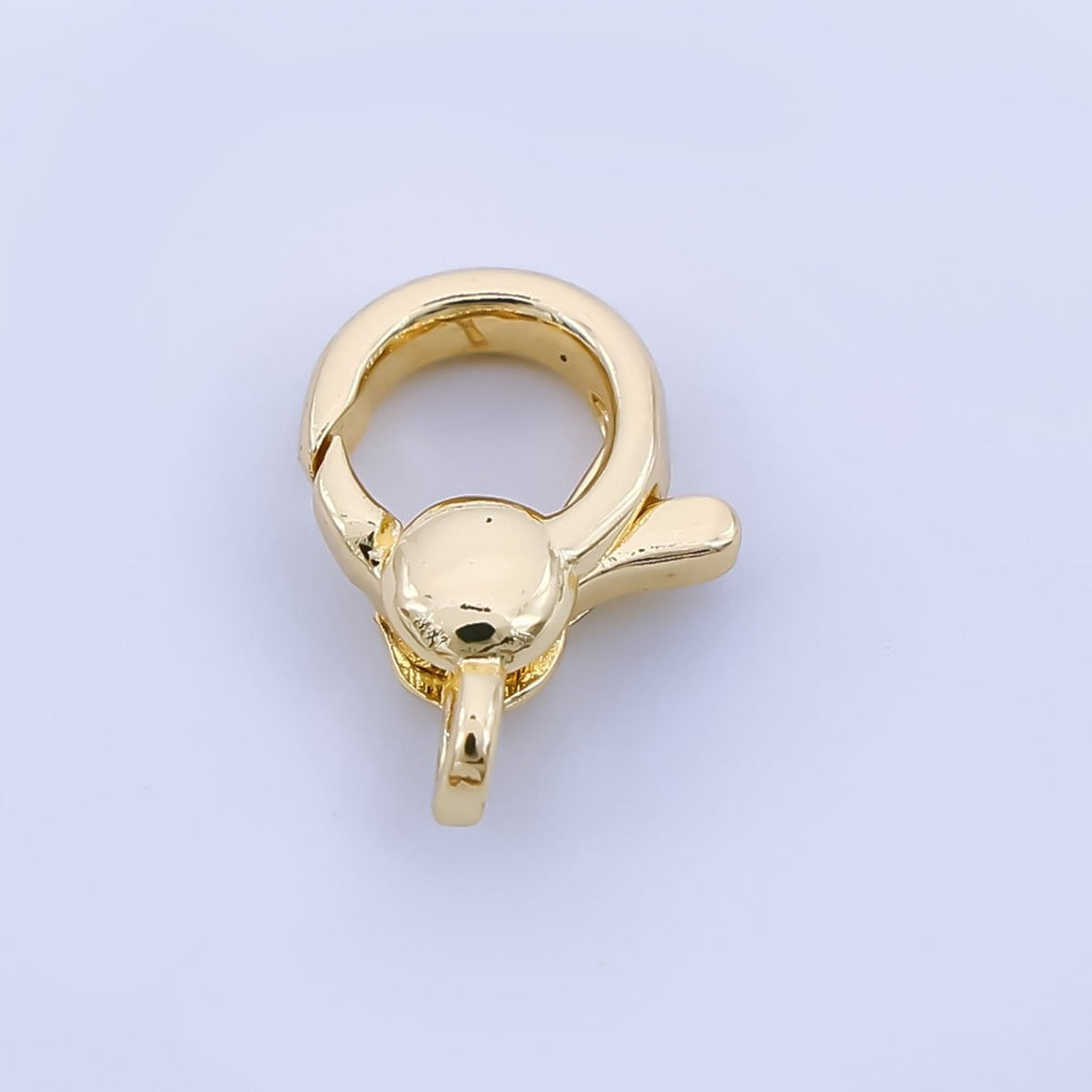 24K Gold Filled 10mm Round Minimalist Lobster Clasps Closure Finding | Z1351