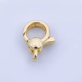 24K Gold Filled 10mm Round Minimalist Lobster Clasps Closure Finding | Z1351