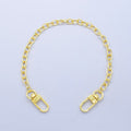 24K Gold Filled 11.5 Inch Cable Chain Bag Purse Charm Keychain Findings | WA-2761