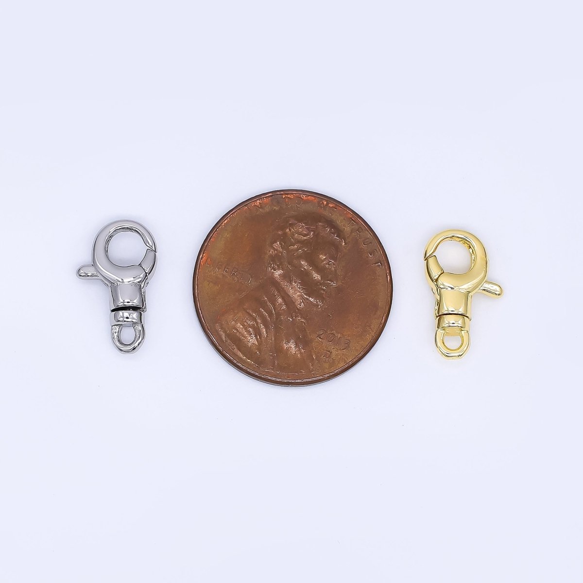 24K Gold Filled 13mm Lobster Clasps Minimalist Closure Finding in Gold & Silver | Z1157