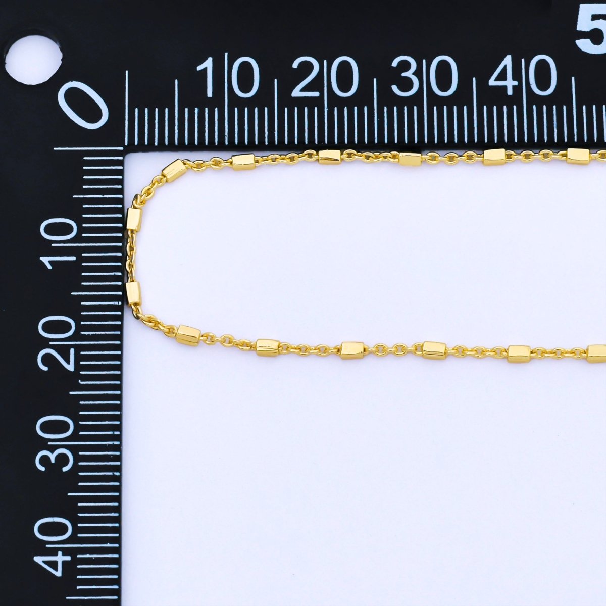 24K Gold Filled 1.3mm Tube Beads Satellite Chain 18 Inch Necklace | WA-01601 WA-01627