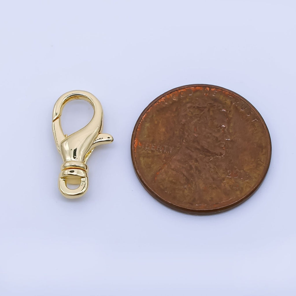 24K Gold Filled 15.6mm Lobster Clasp Charm Finding | Z1352