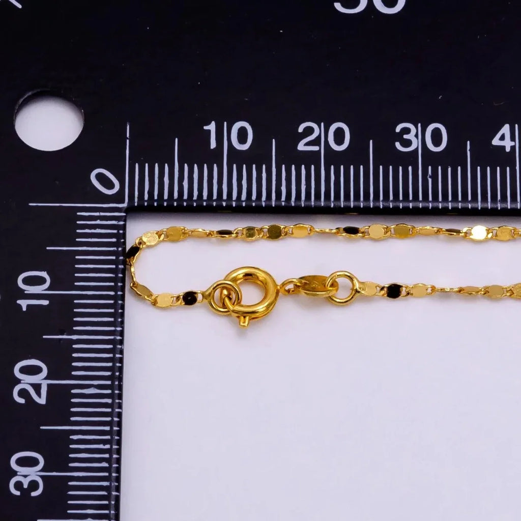 24K Gold Filled 1.5mm Mariner Scroll Link Minimalist 24 Inch Layering Necklace | WA-2322 Clearance Pricing