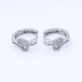 24K Gold Filled 15mm Micro Paved CZ Curved Snake Huggie Earrings in Silver & Huggie | AB1619 AB1620