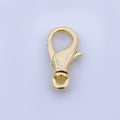 24K Gold Filled 17.5mm Minimalist Lobster Clasps Closure Finding | Z1488