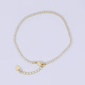 24K Gold Filled 1.7mm Clear CZ Tennis Bracelet Chain 7 Inch w. Extender | WA-1633