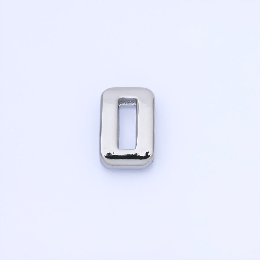 24K Gold Filled 20mm Minimalist Sport Number 0-9 Numerology Bead in Silver & Gold | AC1669-1678
