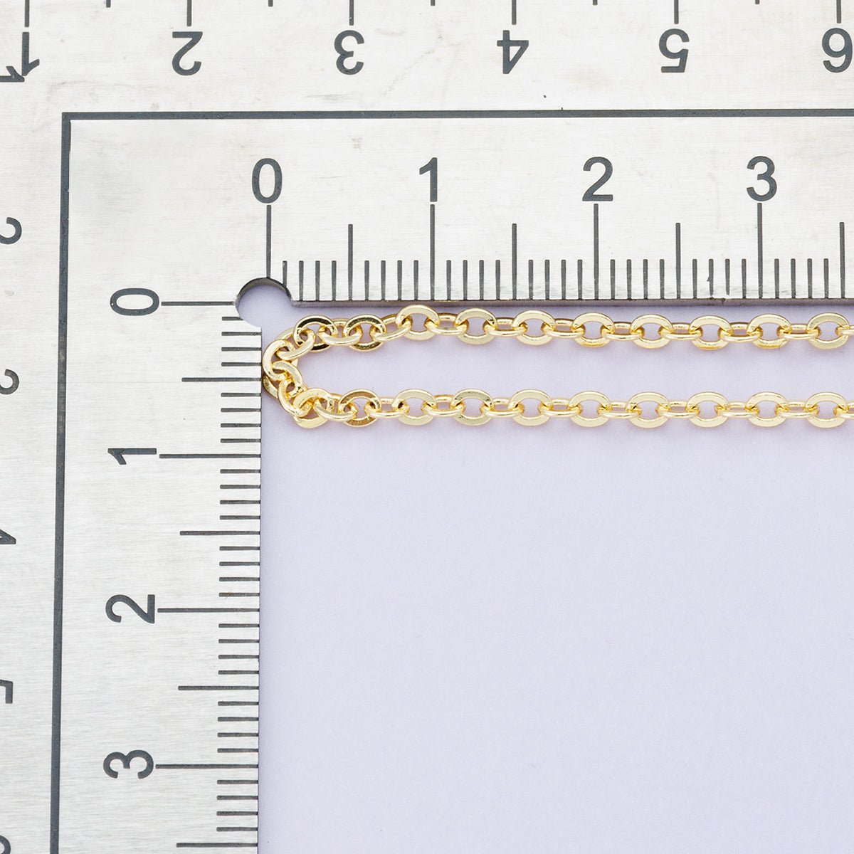 24K Gold Filled 2.3mm Minimalist Cable Unfinished Chain by Yard | Roll-01864