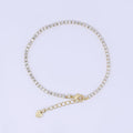 24K Gold Filled 2mm Green, Pink, Blue, Clear Classic Tennis Chain 7 Inch Bracelet | WA-1600