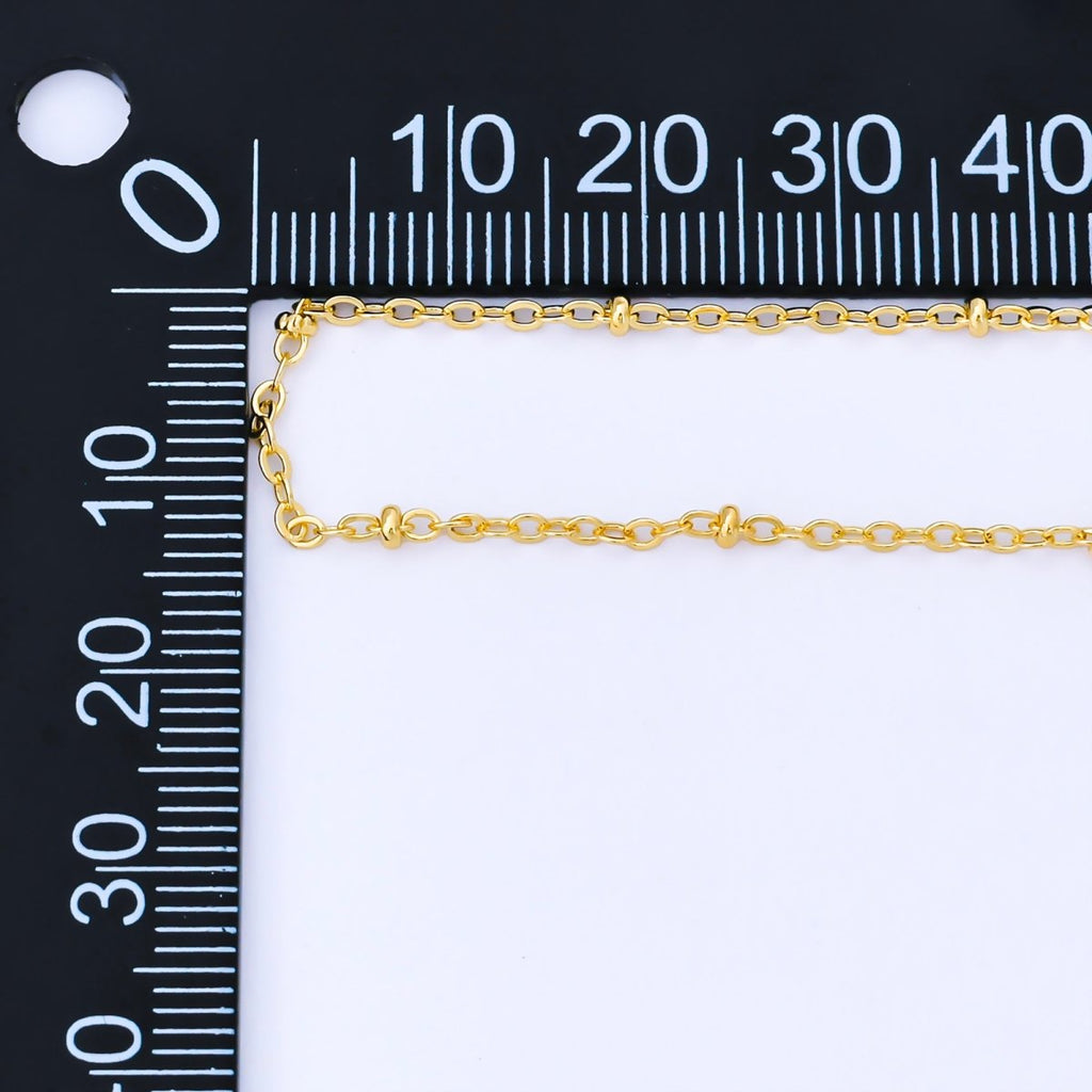 24K Gold Filled 2mm Satellite Minimalist Unfinished Chain by Yard | Roll-2000