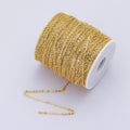 24K Gold Filled 2mm Standard Minimalist Cable Unfinished Chain by Yard | Roll-01865
