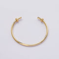 24K Gold Filled 3mm Minimalist Classic Cuff Slide Bracelet | WA-04259
