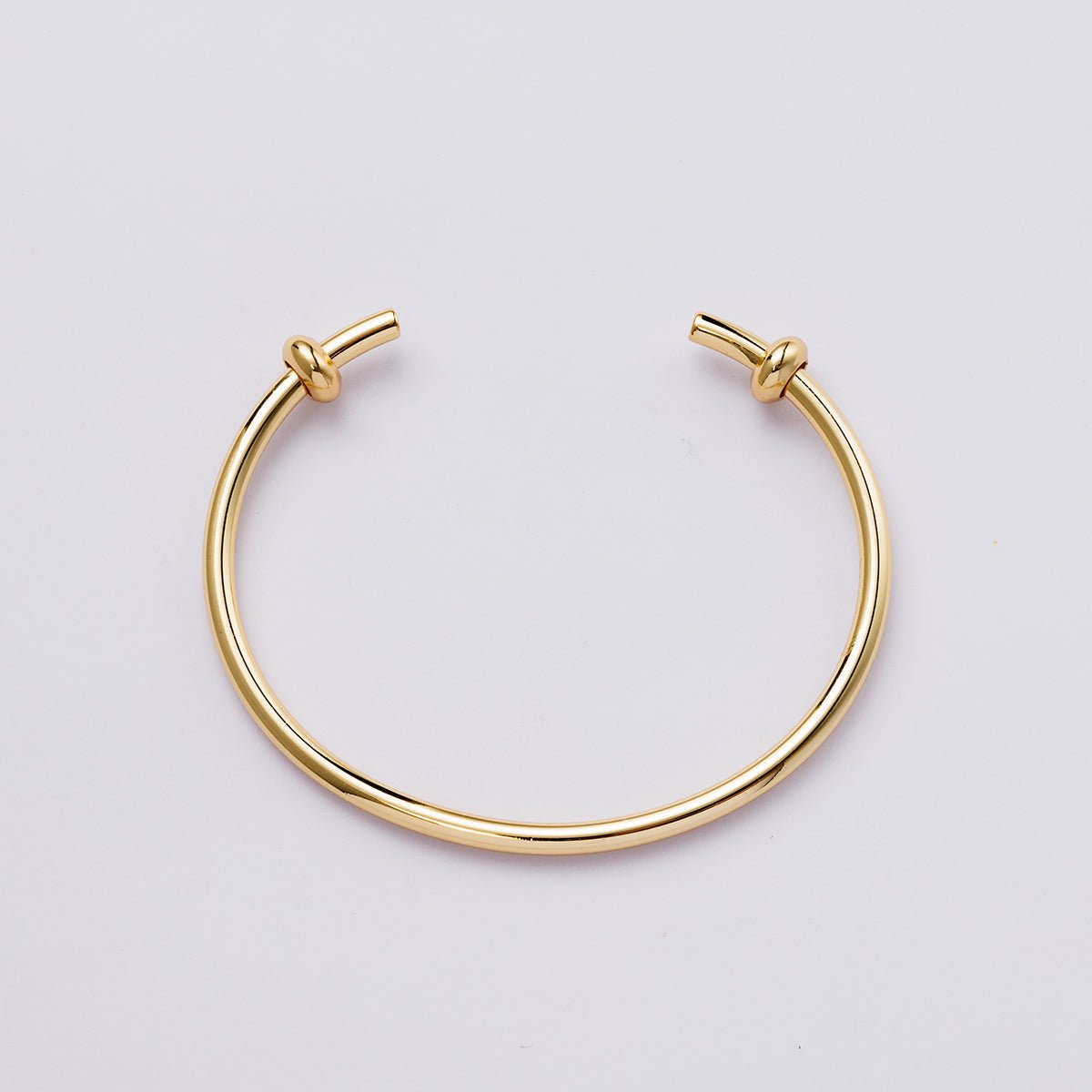24K Gold Filled 3mm Minimalist Classic Cuff Slide Bracelet | WA-04259