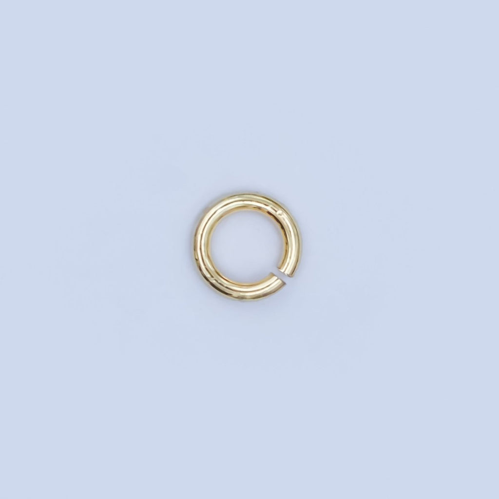 24K Gold Filled 4.5mm x 0.8mm ( 20 gauge ) Minimalist Jump Ring Finding Set in Gold & Silver | SP-1619