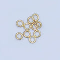 24K Gold Filled 4.5mm x 0.9mm ( 19 gauge ) Minimalist Jump Ring Finding Set in Gold & Silver | SP-1620