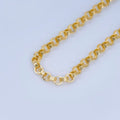 24K Gold Filled 5mm Dotted Textured Rolo Edge Cable Unfinished Chain by Yard | Roll-01683